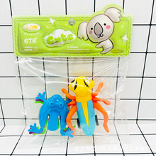 HS-811吊卡回力蚂蚱青蛙小号塑料青蛙90后怀旧儿童经典传统玩具