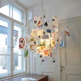 客厅吊灯Zettel艺术DIY相册卡片灯2022年新款设计师创意卧室灯具