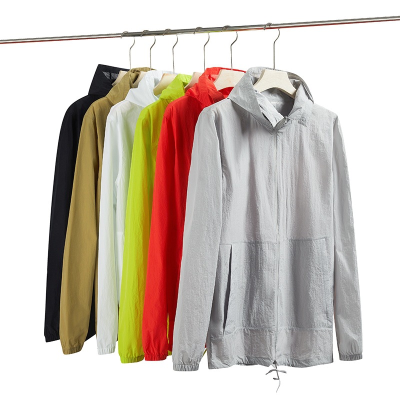 Plus-size sun protection clothing for men and women, new summer lightweight breathable hooded UV protection 7A level antibacterial skin jacket