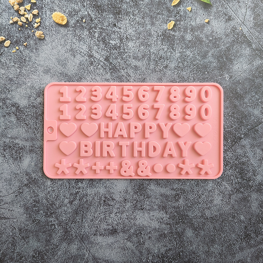 Chocolate digital 458 molde de silicona fondant galleta digital molde de forma de caramelo herramienta de horneado de bricolaje