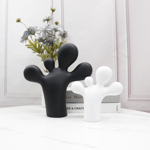 Nordic modern minimalist creative black and white paw feet desk study decor home living room model room hotel soft furnishings