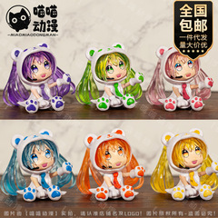初音ミクq版熊初音二次元フィギュア人形かわいいアニメ創意装飾自動車車載置物