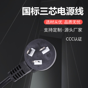 國標CCC認證三芯插頭電源線 小家電電源線 PVC線 橡膠線 純銅線芯