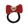 Small princess costume, hair accessory with bow, cute red festive children's hair rope