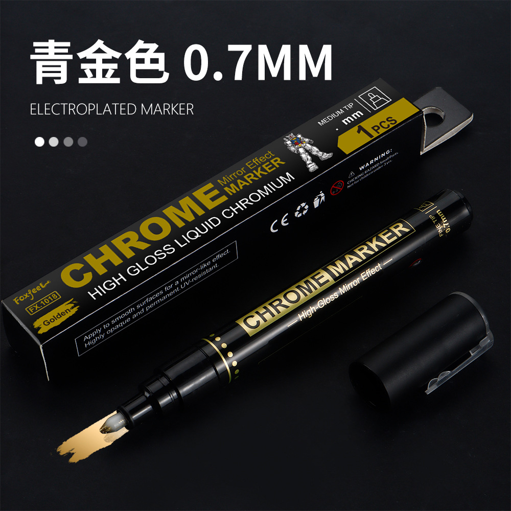 Marcador de cromado de metal, modelo de cromado de metal, cromado de metal, pintura de automóviles, tira de cromado, pintura de pintura