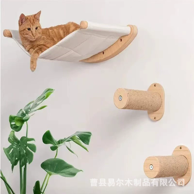 Настенная гамаkа для кошки, настенный кошачий комплекс, лестница для кошек из дерева, кошачье гнездо, место обитания
