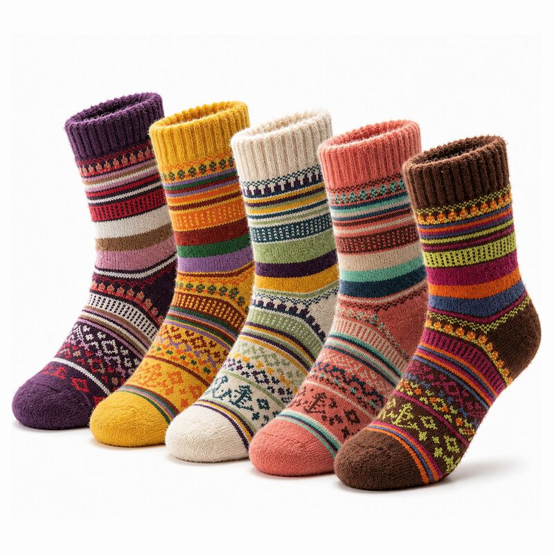 ebay AliExpress Autumn and Winter New Color Striped Japanese Vintage Artistic Socks Women's Rabbit Wool Mid-length Socks Wishes ebay AliExpress Autumn and Winter New Color Striped Japanese Vintage Artistic Socks Women's Rabbit Wool Mid-length Socks Wishes