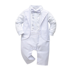 Wholesale children's clothing for export, baby's diaper and baptism suit for boys, spring and autumn long-sleeved infant clothes