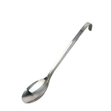 JZ48加厚不锈钢长柄厨匙带钩汤勺漏勺汤匙份数盆打菜勺厨勺粥勺饭