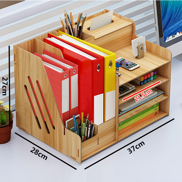 Escritorio de oficina dormitorio de almacenamiento de escritorio rack de almacenamiento suministros de oficina carpeta material de soporte de libro estantería caja de almacenamiento de tejidos