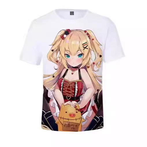 Hallle Buddha Vito Bell Aokai Hato T-Shirt Short-Sleeved Short-Sleeved Cartoon Men's and Women's Shirt Harajuku