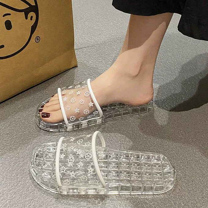 Высококачественные прозрачные хрустальные тапочки для купания в ванной комнате летом