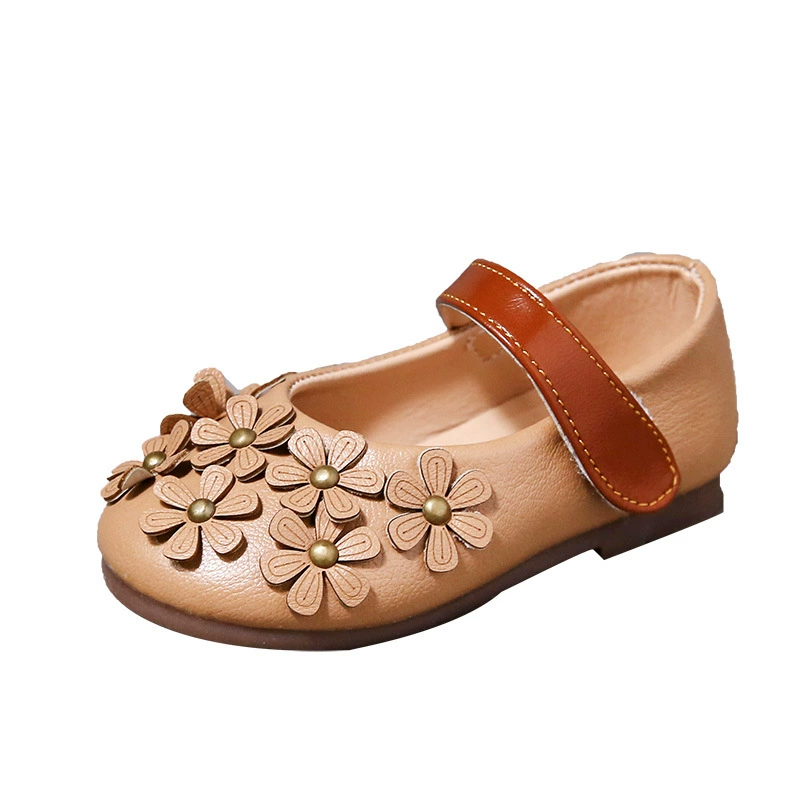 Children's shoes, cute footwear for leather shoes for princess, boho style, 2022, trend of season