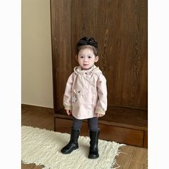 女童秋季新款尖帽风衣男女宝宝夹克婴幼儿衣服防风外套春秋款