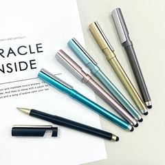 Morandi Multifunction Triangular Neutral Pen, Business Sign Pen, Mobile Phone Stand, Touch Screen Pen, Logo Printable