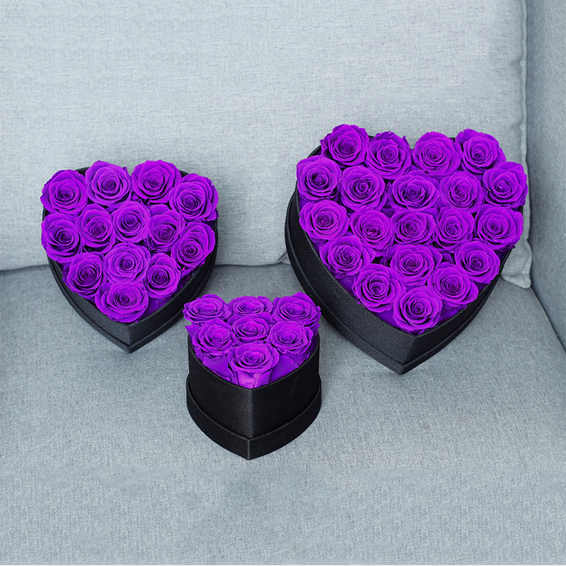 Ramo de Flores en Forma de Corazón, Regalo de San Valentín, Rosa, Venta al por Mayor, Regalo de Cumpleaños para Niñas, Flor Preservada, Producto Terminado, Navidad