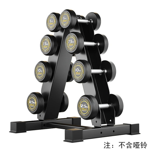 Gimnasio comercial barraca profesional doble capa de tres capas redonda cabeza hexagonal rack de almacenamiento multifuncional barraca rack