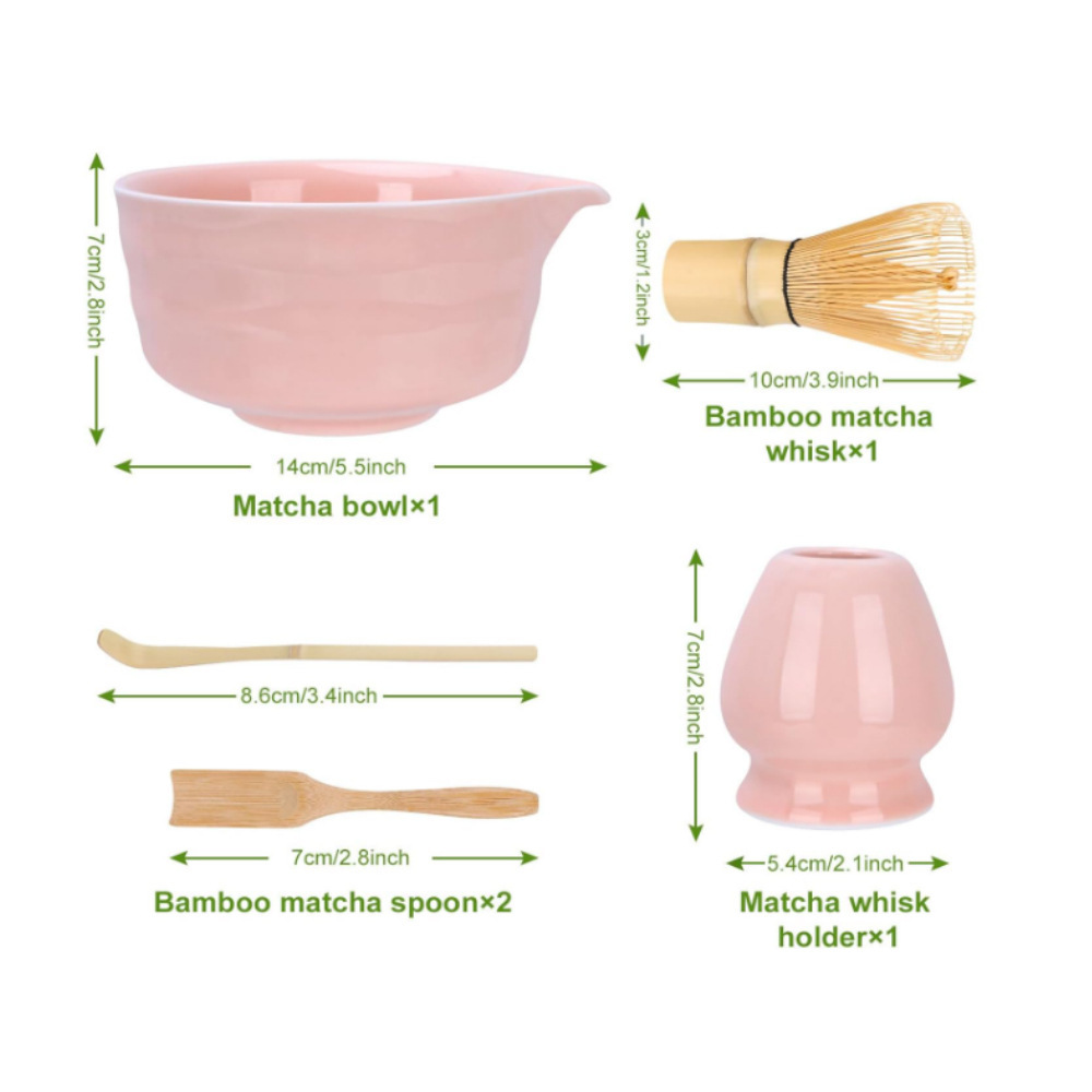 Conjunto de herramientas de matcha de cerámica transfronteriza con cuenco de boca, herramientas de orden de té, cuenco de matcha japonés con conjunto de paneles de té