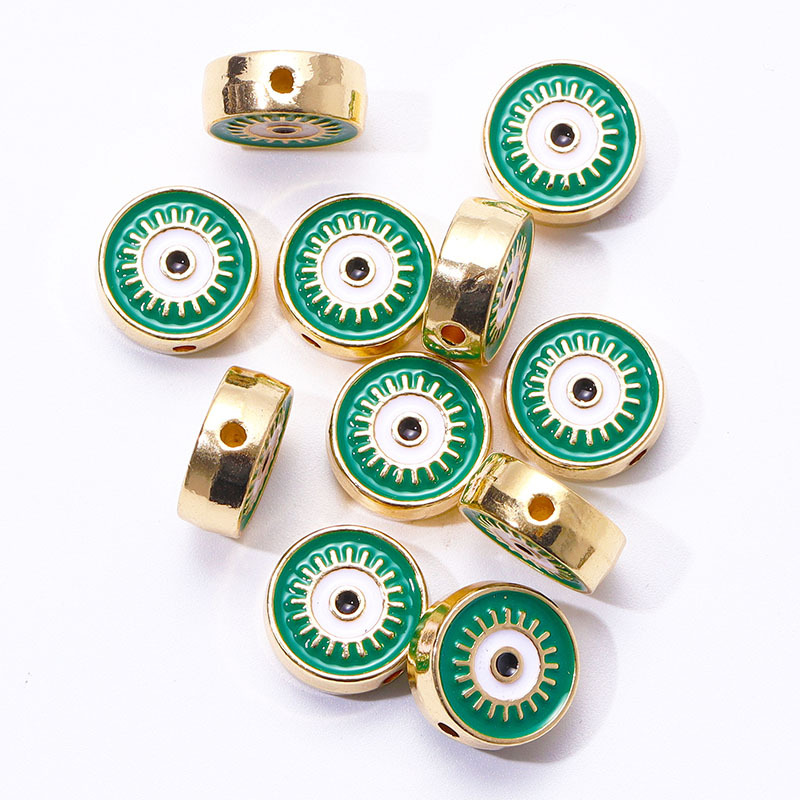 30g Weight Beads Jewelry Making Type 12mm Jewelry Making Size DIY Jewelry Accessories Classification 20 PCS/Package Quantity Alloy Material Devil's Eye Pattern Plating Design Retro, Classic Style Style 20 PCS/Package 12mm Alloy Devil's Eye DIY Jewelry Accessories Beads 9