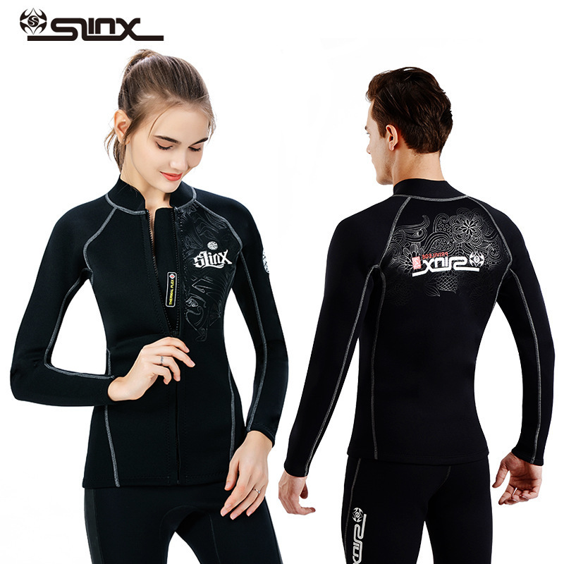 SLINX neutral diving jacket sun protection long sleeve diving suit outdoor sports warm 2mm split diving suit SLINX neutral diving jacket sun protection long sleeve diving suit outdoor sports warm 2mm split diving suit