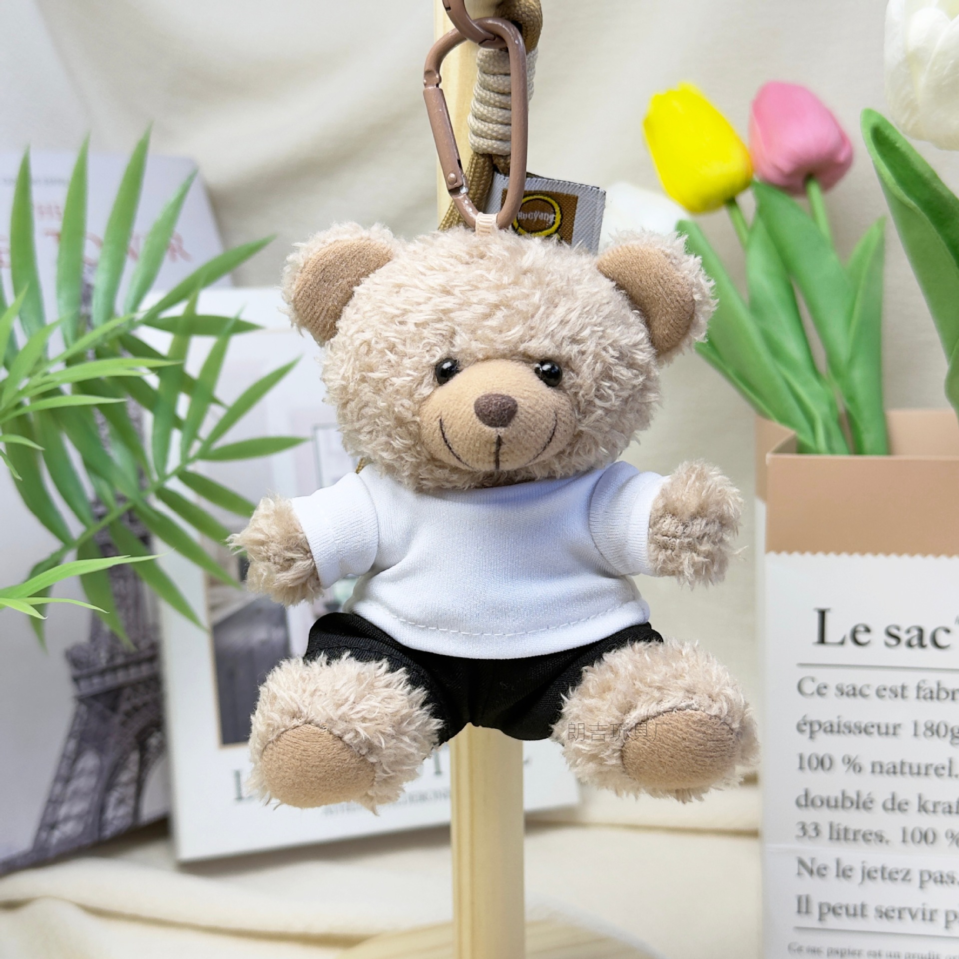 Equipo de la Copa del Mundo vestido osos colgante llavero creativo pequeño regalo muñeca peluche bolsa colgante impresión LOGO