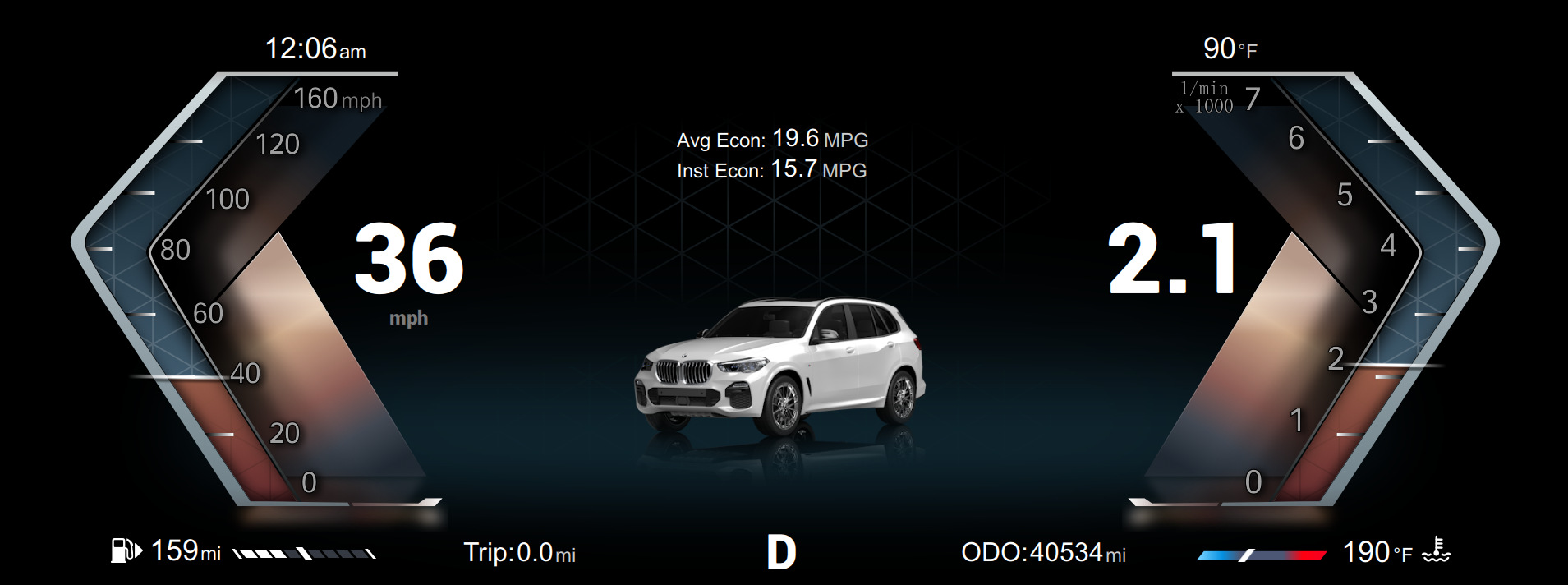 Suitable for Bmw E60/E70/E71, Old Bmw 5 Series, X5, X6, Modified and Upgraded Full Lcd Instrument Panel Virtual Cockpit