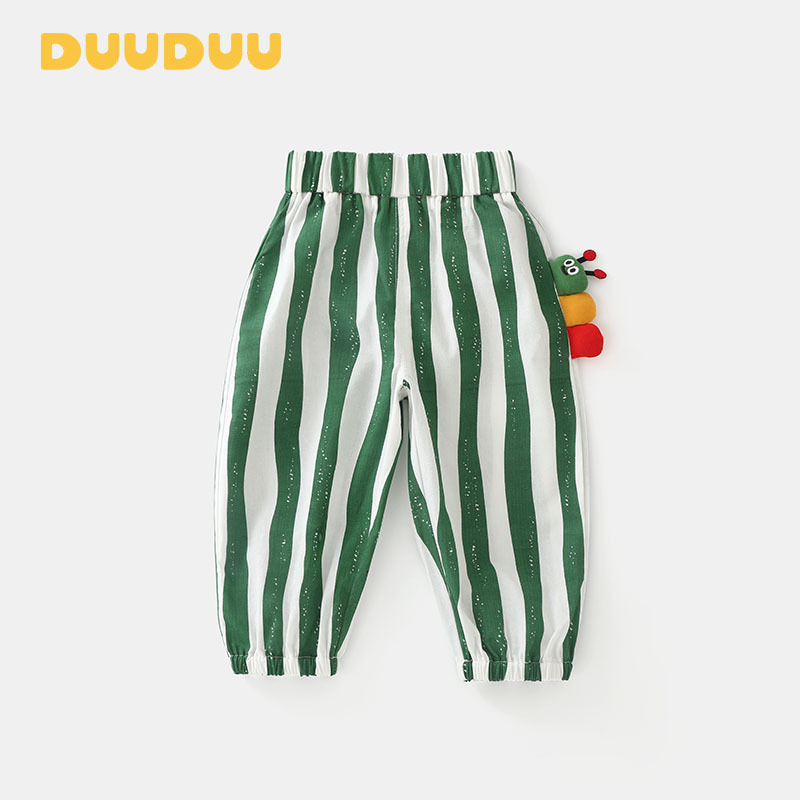 DUUDUU Pure Cotton Boys and Girls Baby Trousers Class A Anti-mosquito Pants Outer Wear Casual Pants Boys Pants Summer Thin