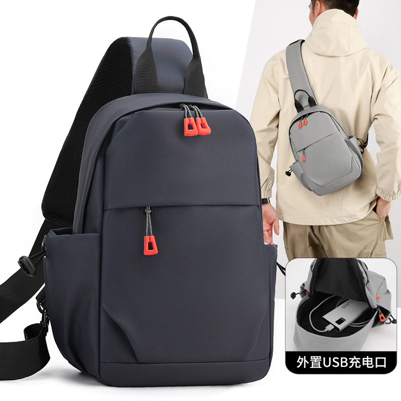 Bolso de pecho Bolso de mano para hombre nuevo transfronterizo Bolso de mensajero de ciclismo deportivo casual Bolso de hombro simple de moda coreana