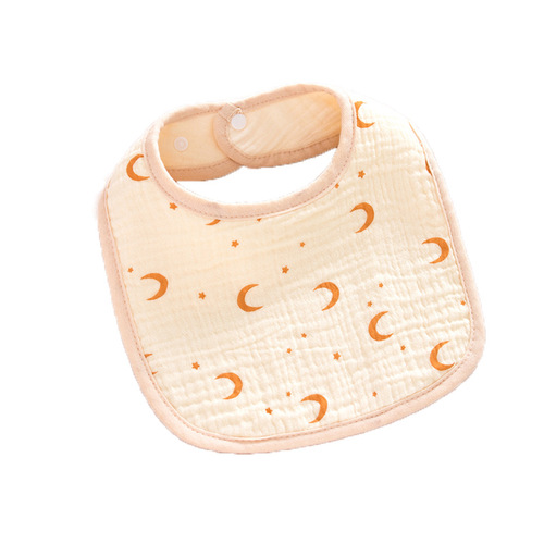 6-layer cotton gauze baby bibs wholesale for babies Baby U-shaped large soft absorbent children's bib 