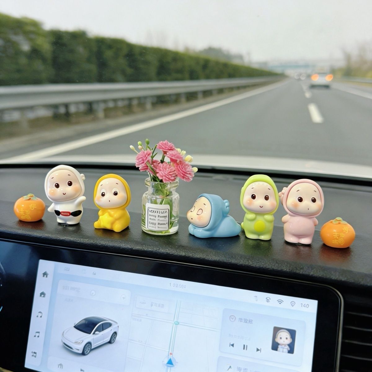 2026 New Cute Pajama Healing Star Doll Decoration for Car, Office, Computer, and Dashboard