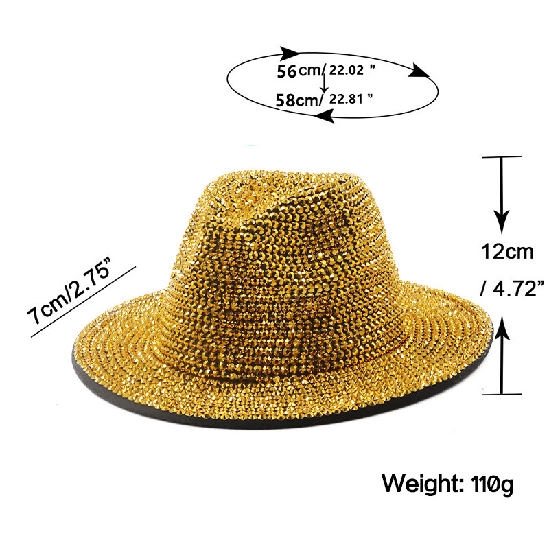 Wholesale Handmade Point Diamond Sunshade Woolen Jazz Hat Nihaojewelry display picture 1