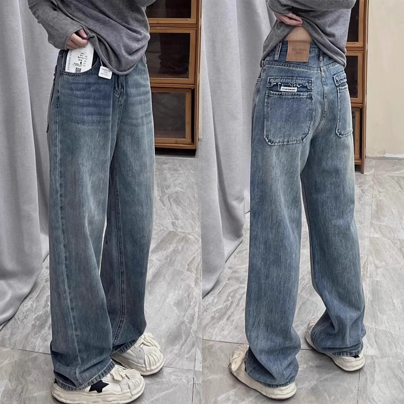 Retro High-Waisted Wide Leg Jeans For Women Loose Fit Slimming Straight Leg Plus Size Spring Autumn Stylish Clothing_voghion.com