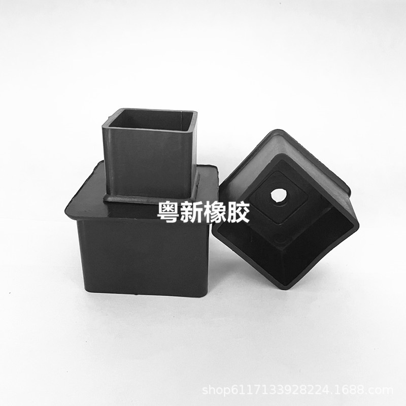 货架静音耐磨软PVC正方形不锈钢架管套桌椅凳家具防滑损脚垫胶套