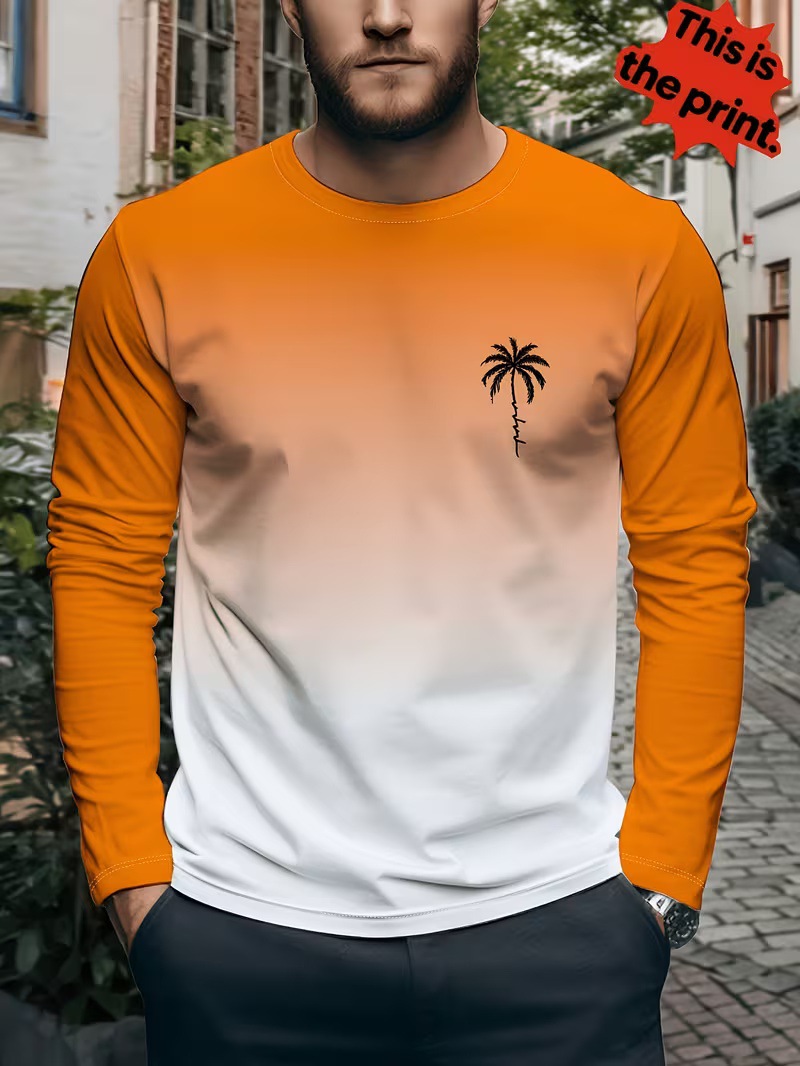 Fuente de fábrica transfronteriza piezas de impresión digital para D camiseta de manga larga deportiva ocio al aire libre transpirable