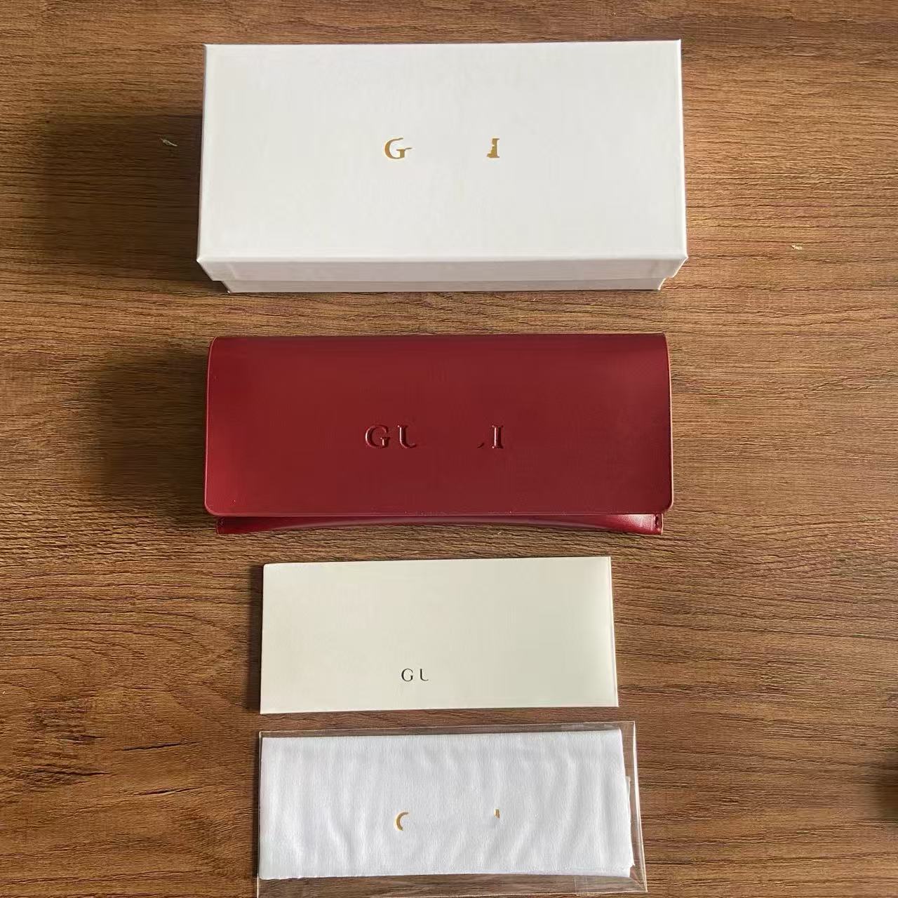 Inventario al por mayor nueva caja de gafas de alta calidad, caja de gafas de sol de alta gama, caja de gafas de sol, caja de paquete completa