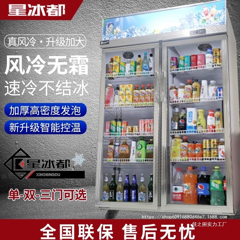 冷藏柜展示柜保鲜柜立式双门三门商用饮料冷饮蔬菜水果柜冰柜
