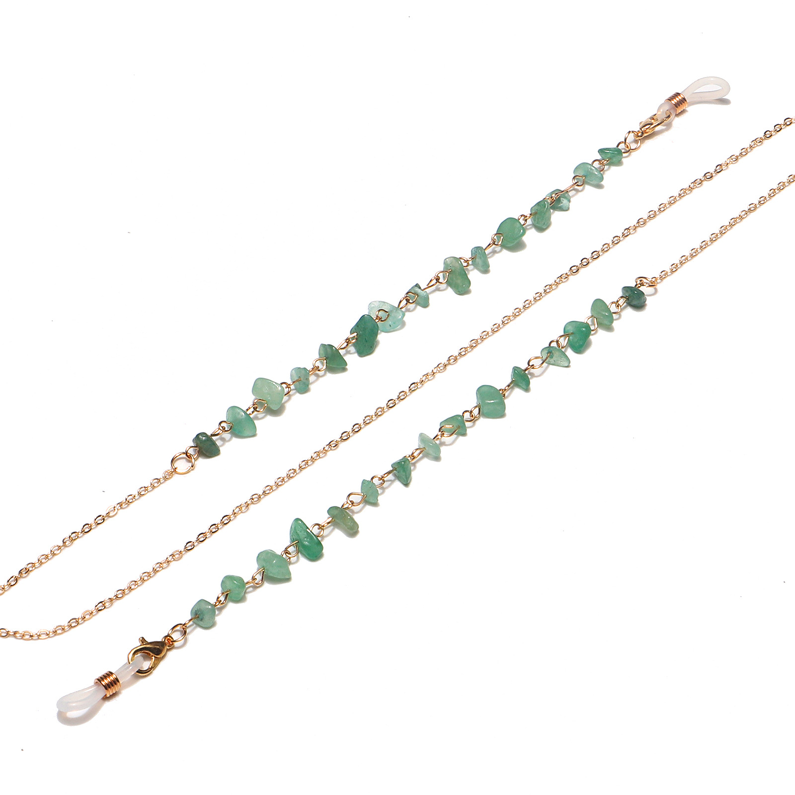 15g Weight Metal Material Gold, Silver Color Fashion Simple Natural Stone Handmade Glasses Chain 3