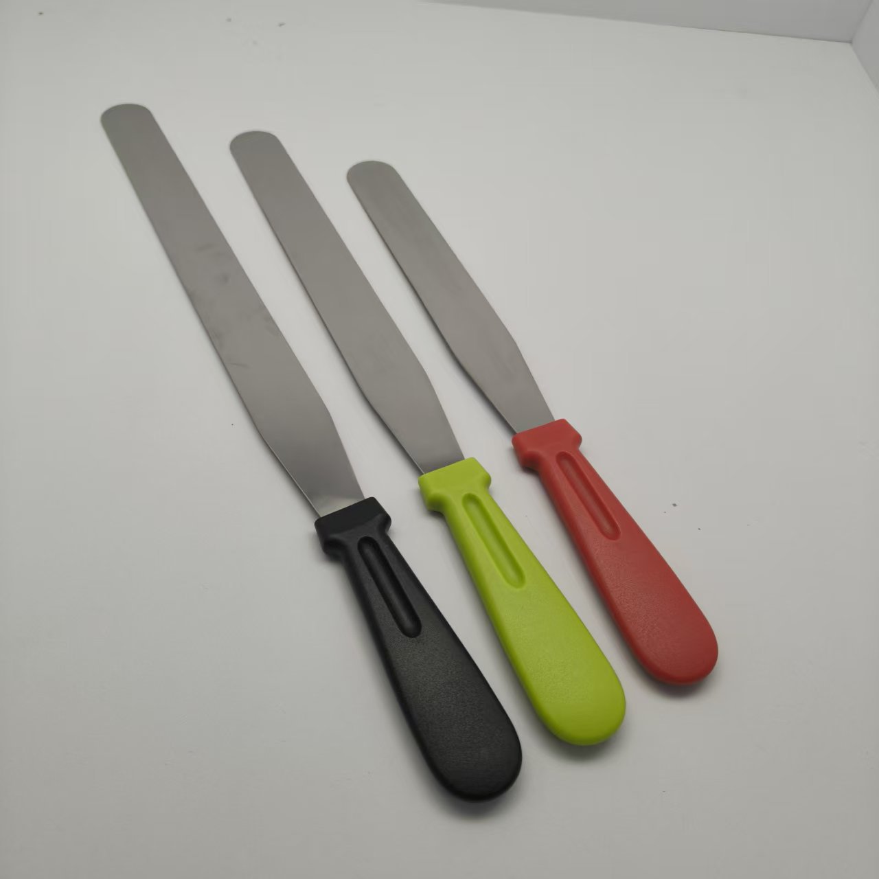 Espátula de acero inoxidable, herramientas para hornear y decorar, cuchillo desmoldeador de pasteles de 6-8-10 pulgadas con borde recto y plegable, raspador, cuchillo para postres image 3