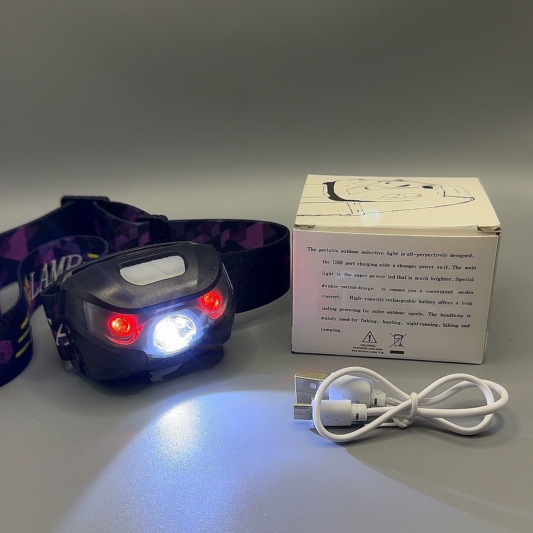 Персонализированная рыболовная USB-зарядка с ультра-длительным временем работы от батареи, светодиодная ночная рыбалка головной светильник с волновым сенсором и мощной бас-головной