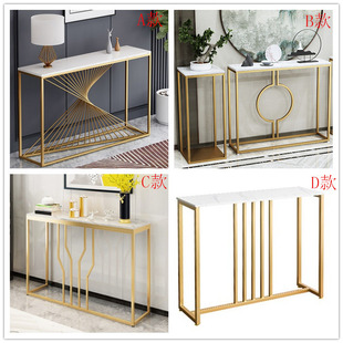Nordic Modern Simple Marble Entrance Table Iron Living Room Decorative Entrance Table Partition Entrance Cabinet Side Table