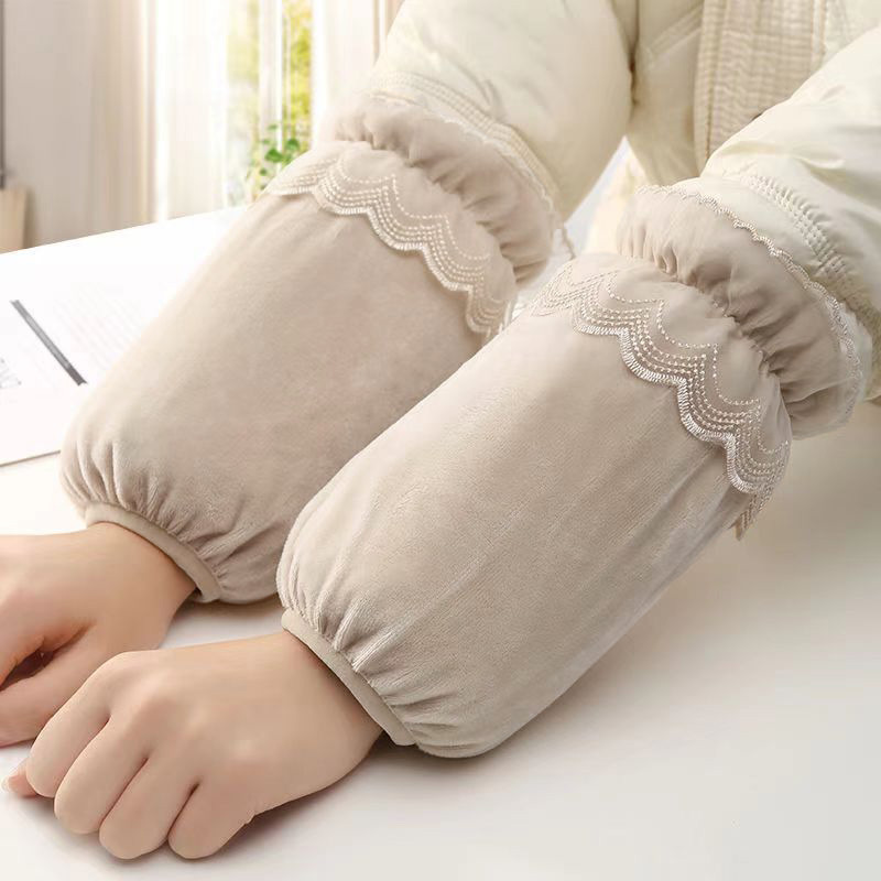 여성 가을 ??겨울 작업 사무실 방오 슬리브 학생용 짧은 슬리브 남녀용 귀여운 다운 재킷 슬리브