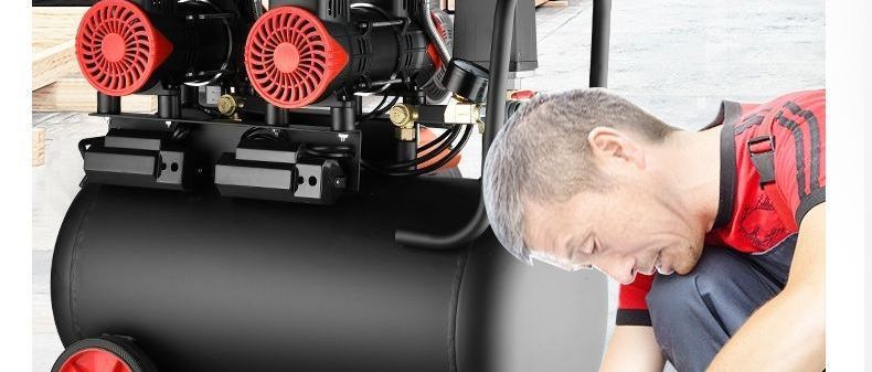 Air compressor, small 220v portable industrial-grade woodworking silent high-pressure air pump