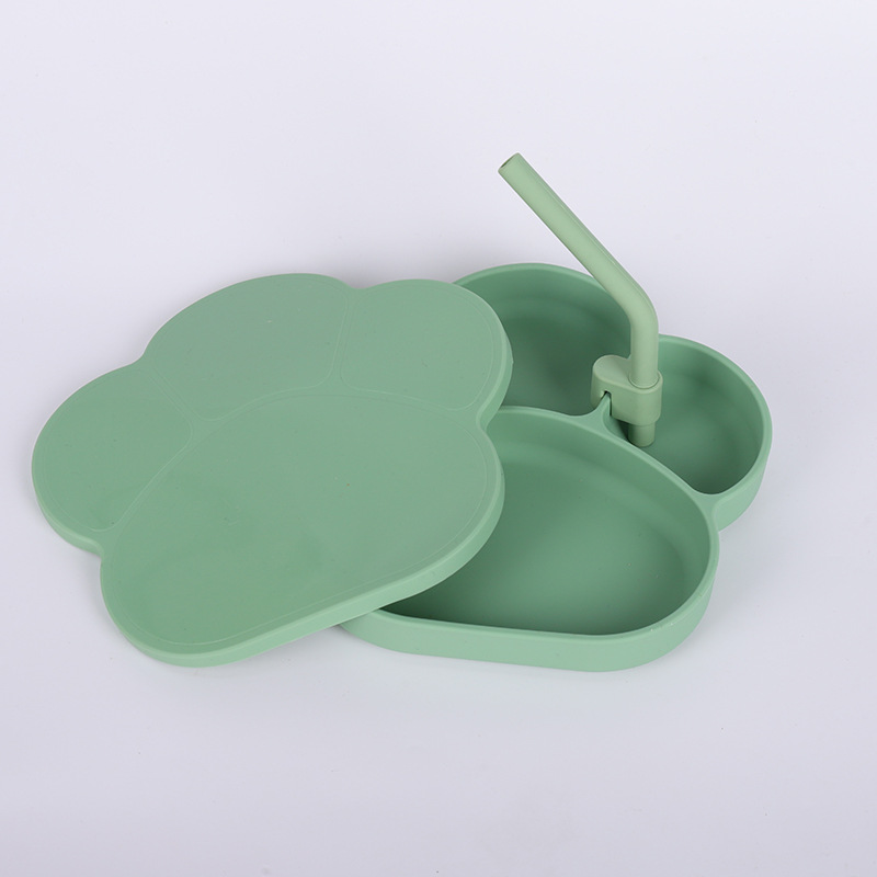 녹색 접시 + 녹색 뚜껑 + 녹색 짚 + 녹색 클립