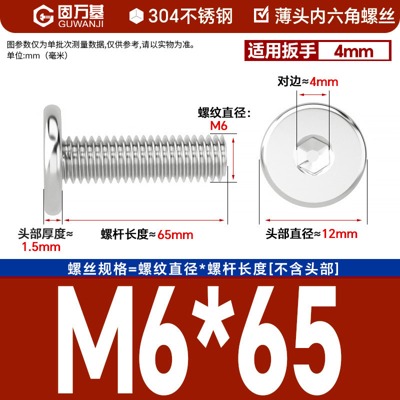 304 M6*65
