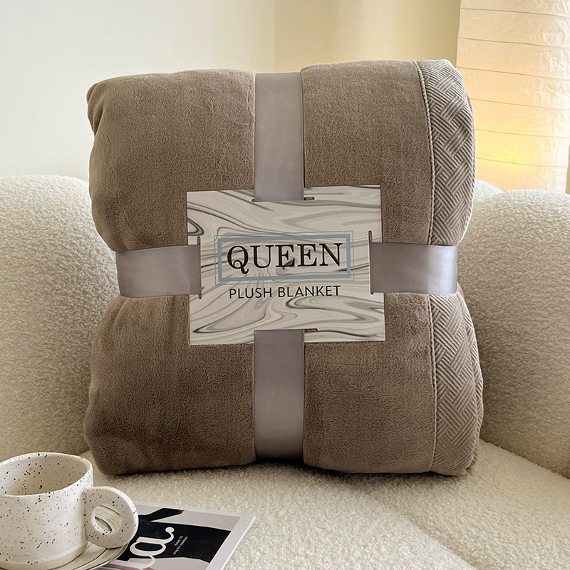 Duvet, coral flannel sofa for sleep, increased thickness