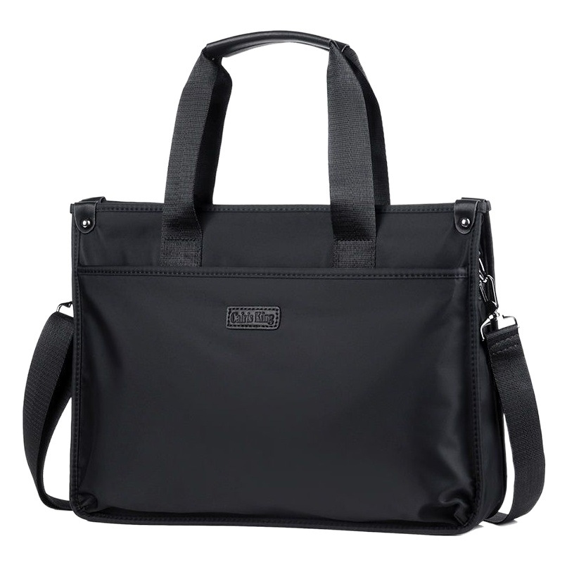 Oxford Cloth Men's Shoulder Bag, Business Briefcase, Large Capacity Computer Bag, Supports Logo Design and Printing, Waterproof