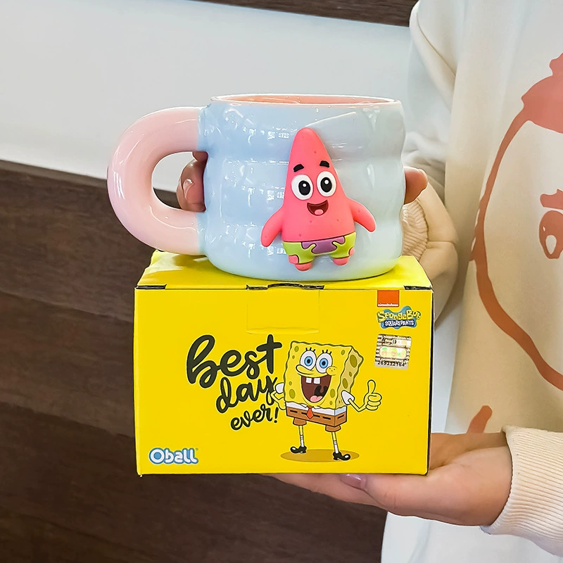 Оригинальная керамическая магнитная кружка SpongeBob Pai Star совместного бренда, красивая пара, офисная кружка для воды