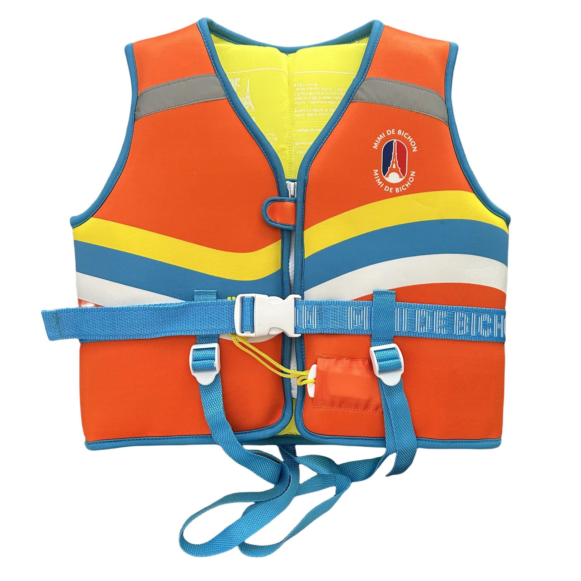 宝宝戏水浮力背心厂家批发初学防溺水游泳装备卡通印花儿童救生衣