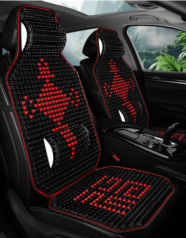 Car accessories car wooden bead cushion four seasons universal non-slip ergonomic breathable car cushion suit cushion