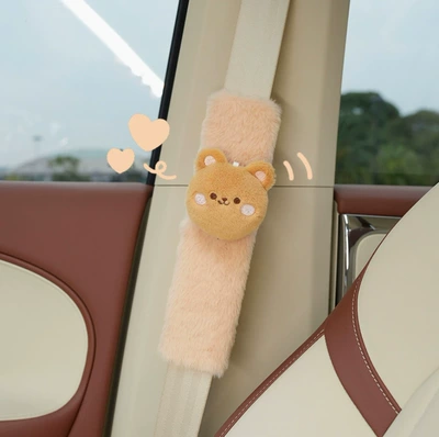 Bear and Rabbit Plush Car: Seat belt shoulder pad